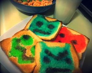 Monster decorated toast