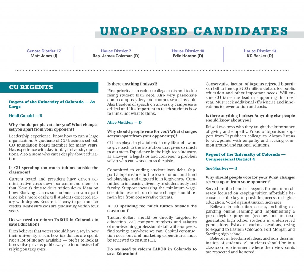 Unopposed Candidates 2016 Election