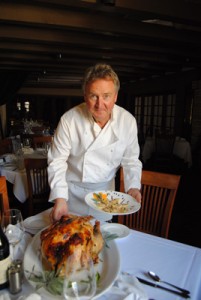 Cork Chef Jim Smailer plates his honey roasted turkey