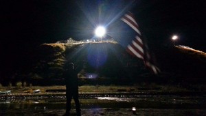 Standing Rock - Waving American Flag