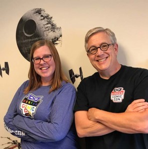 Left to right: Denver Comic Convention Director Christina Angel and Director of Programming Bruce MacIntosh. Photo courtesy of Christina Angel.