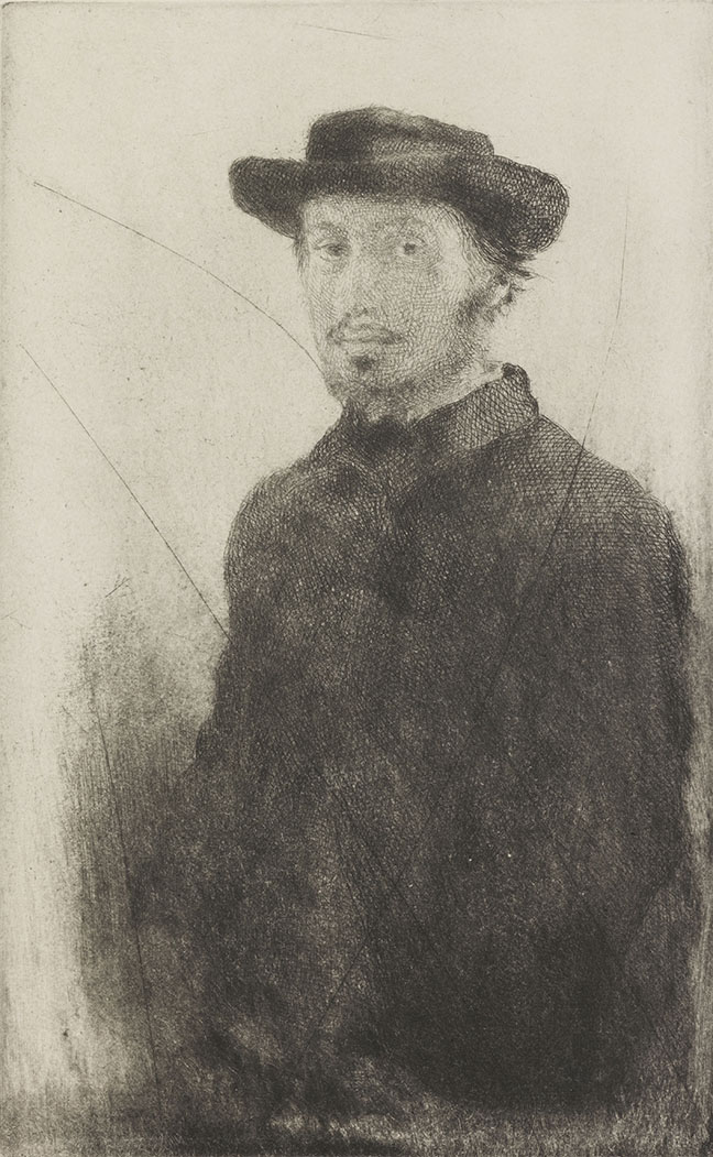 Autoportrait. Degas, Edgar (French, 1834-1917). Etching, drypoint. 