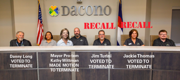 Recall petitions circulating for Dacono council members who voted out city manager