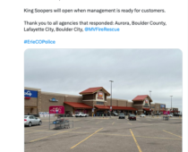 Reports of Pipe Bomb at Erie King Soopers