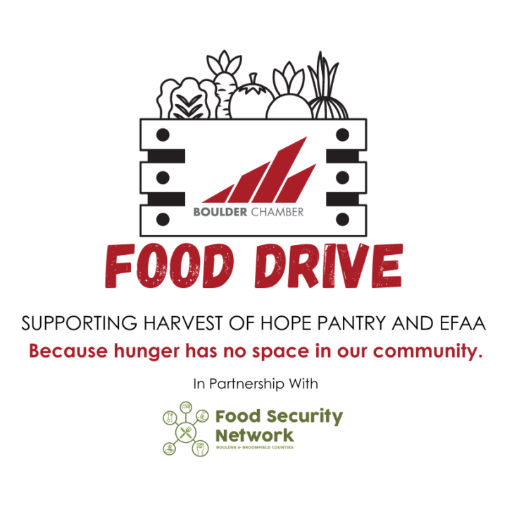Boulder Chamber Announces Partnership Food Drive Benefitting Harvest of Hope Pantry and EFAA