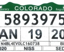 Colorado DMV warns against use of fake temporary license plates
