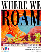 Poster for Where We Roam event.