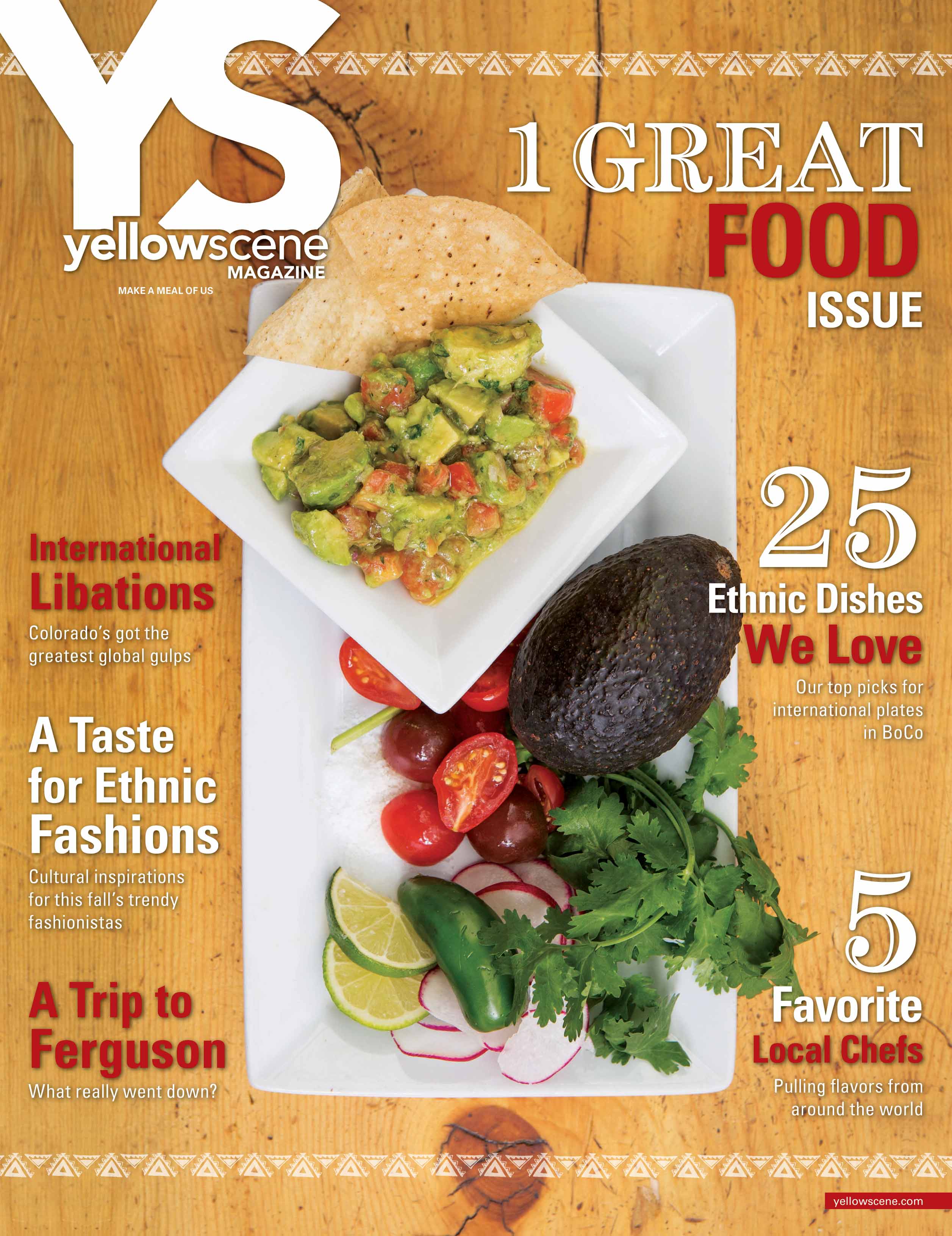 yellow scene  magazine cover for September 2014