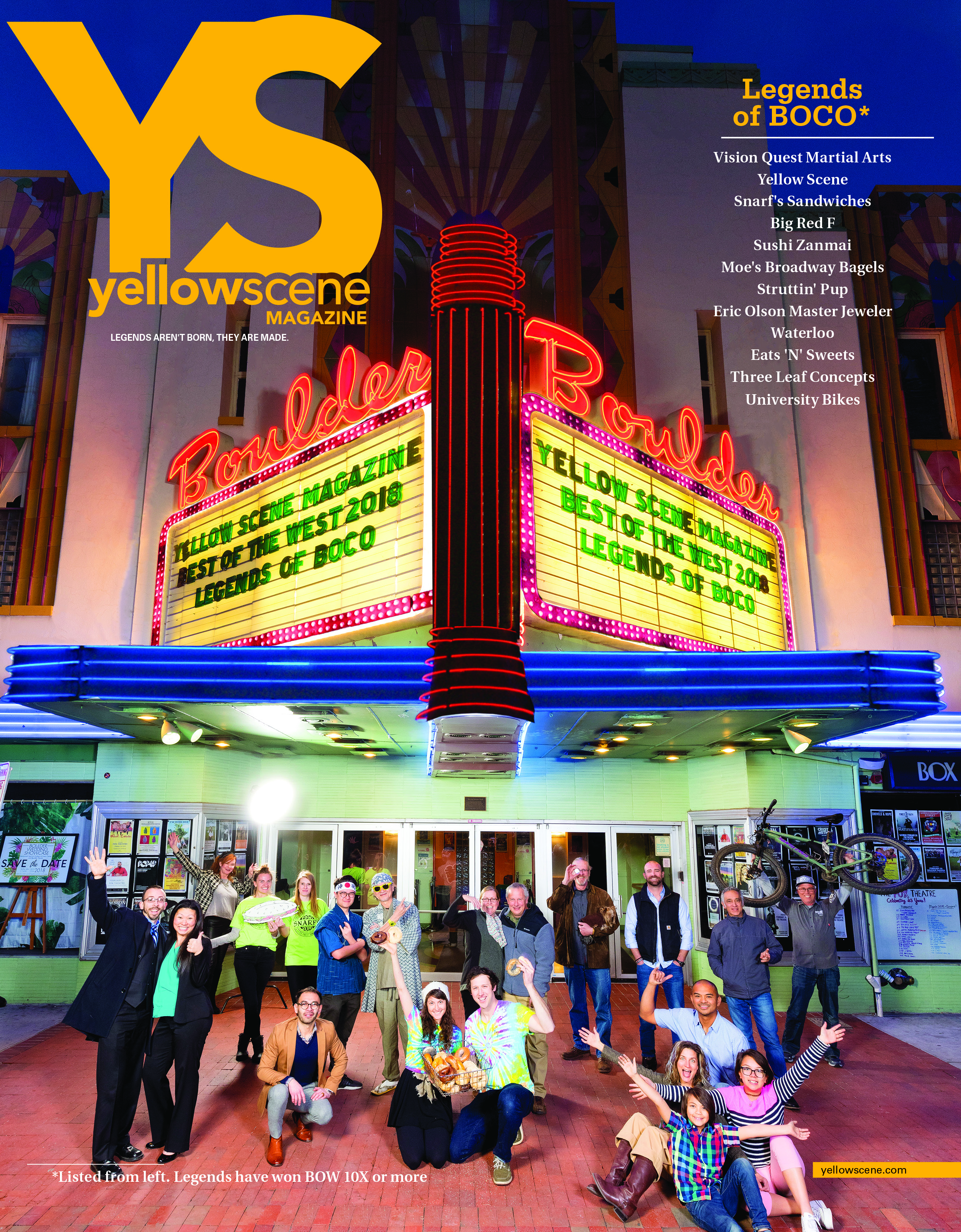 yellow scene  magazine cover for February 2018
