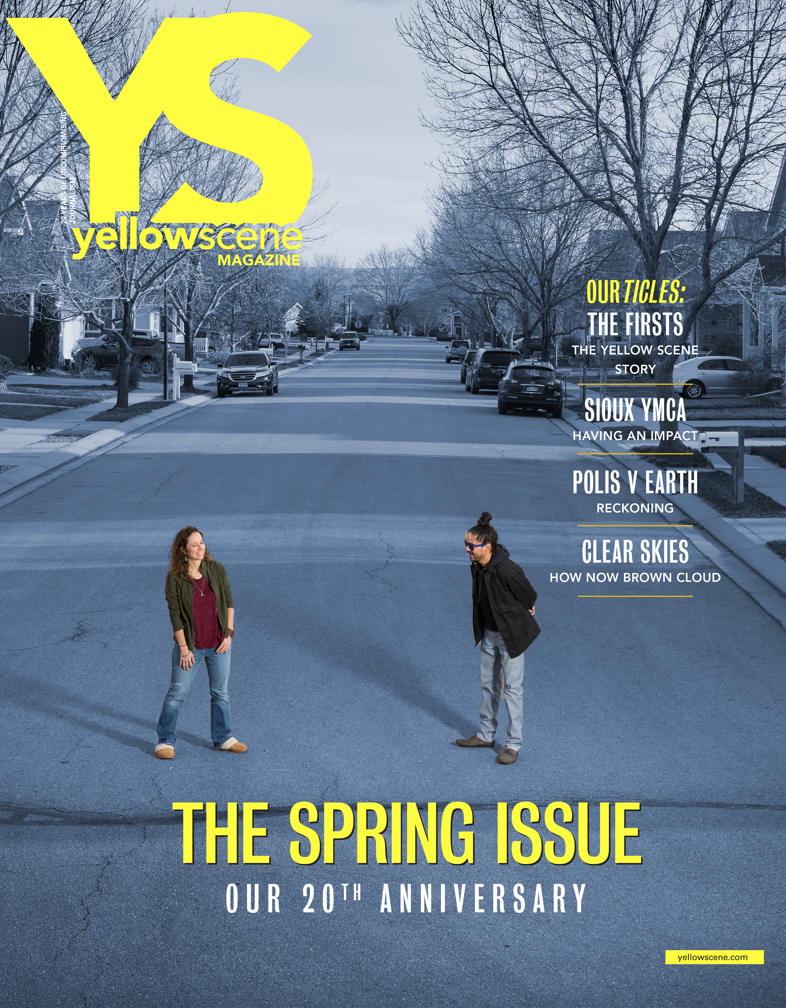 yellow scene  magazine cover for April 2020
