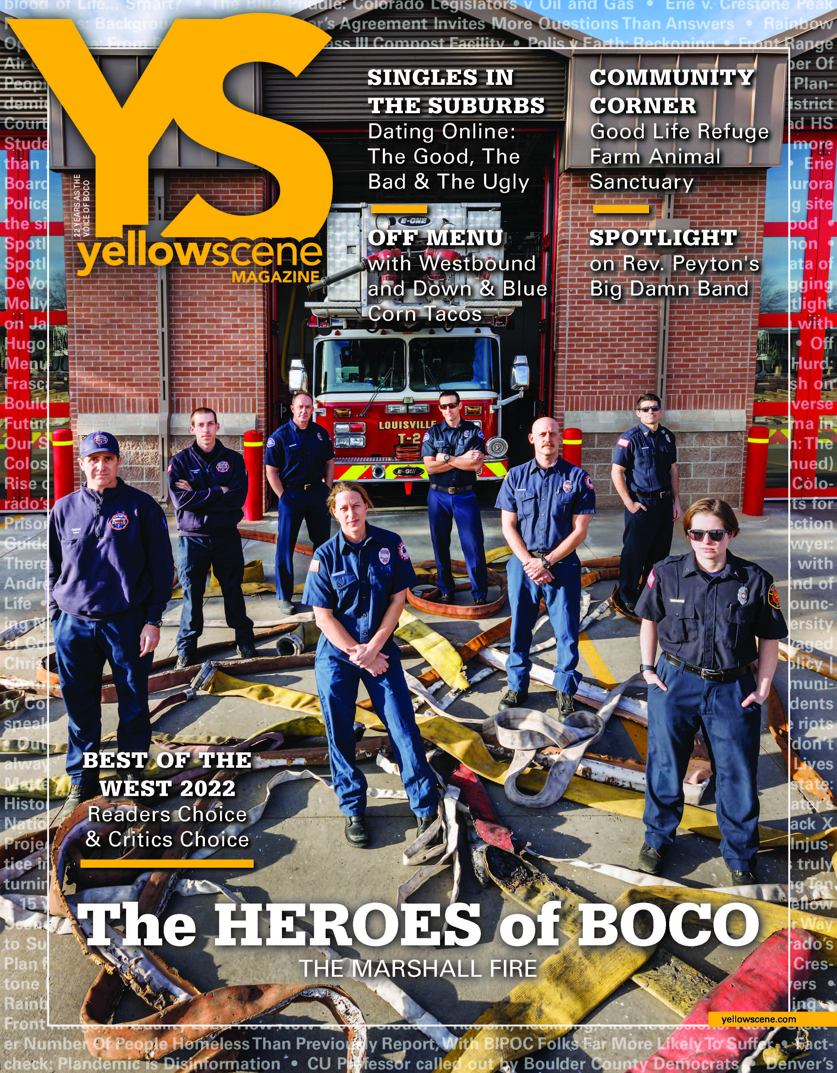 yellow scene  magazine cover for February 2022