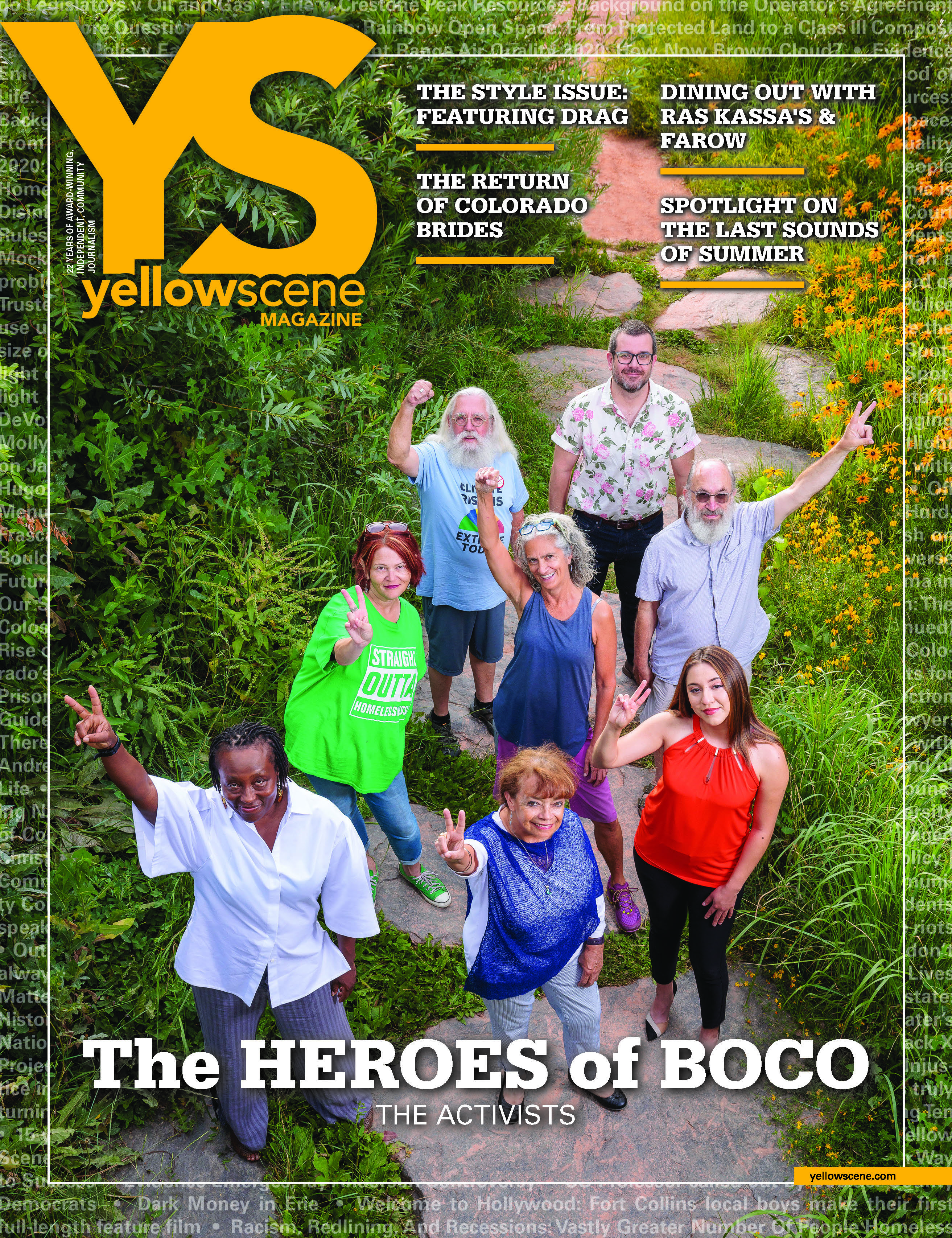 yellow scene  magazine cover for July 2022