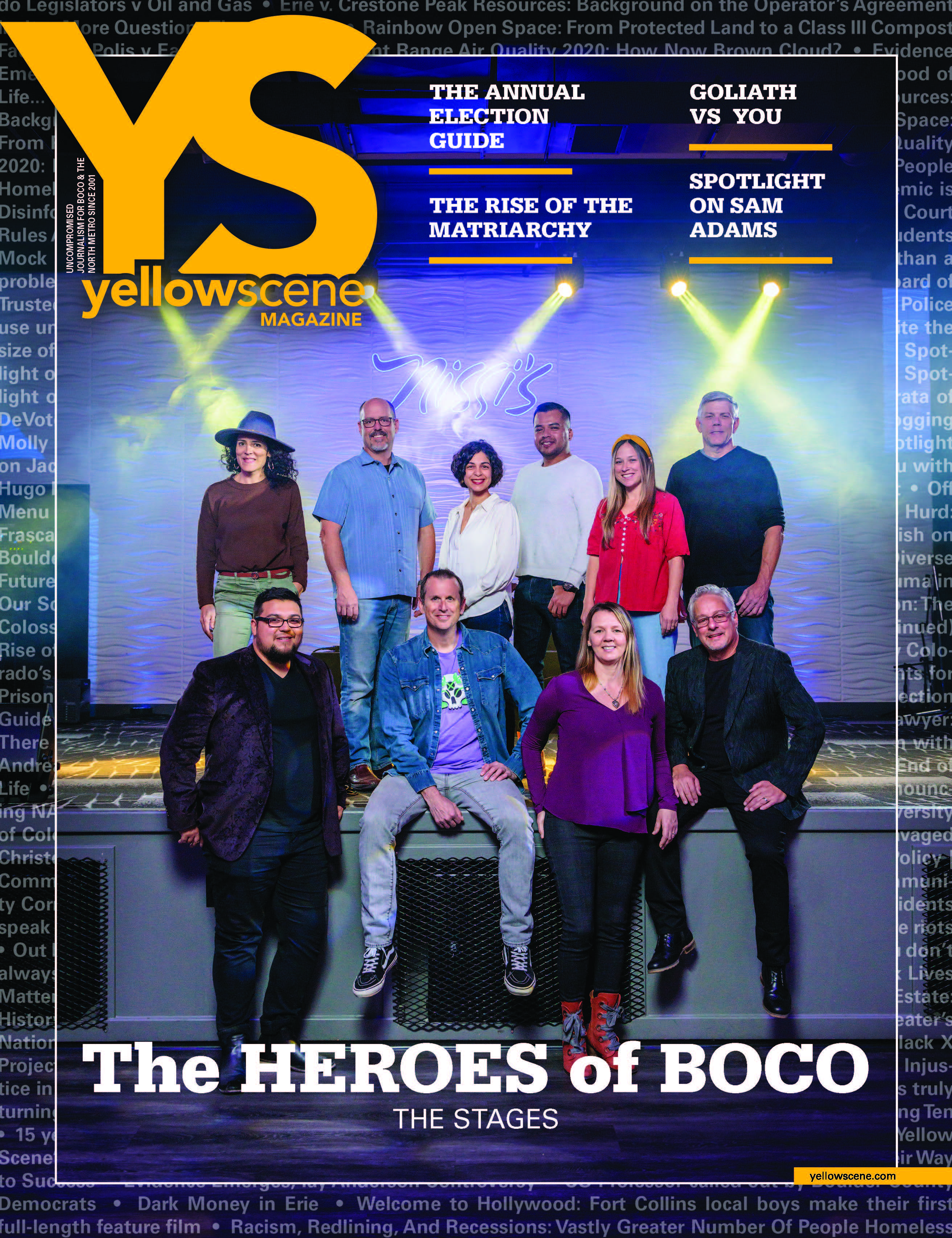 yellow scene  magazine cover for October 2022