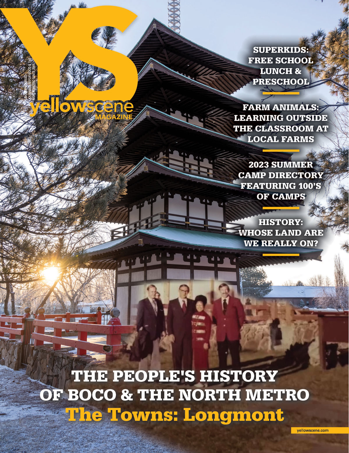 yellow scene  magazine cover for March 2023